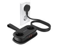 Orico Listwa zasilająca 2xSchuko, 2xUSB-A, USB-C, 1,5m , czarna - 1552189 - zdjęcie 1